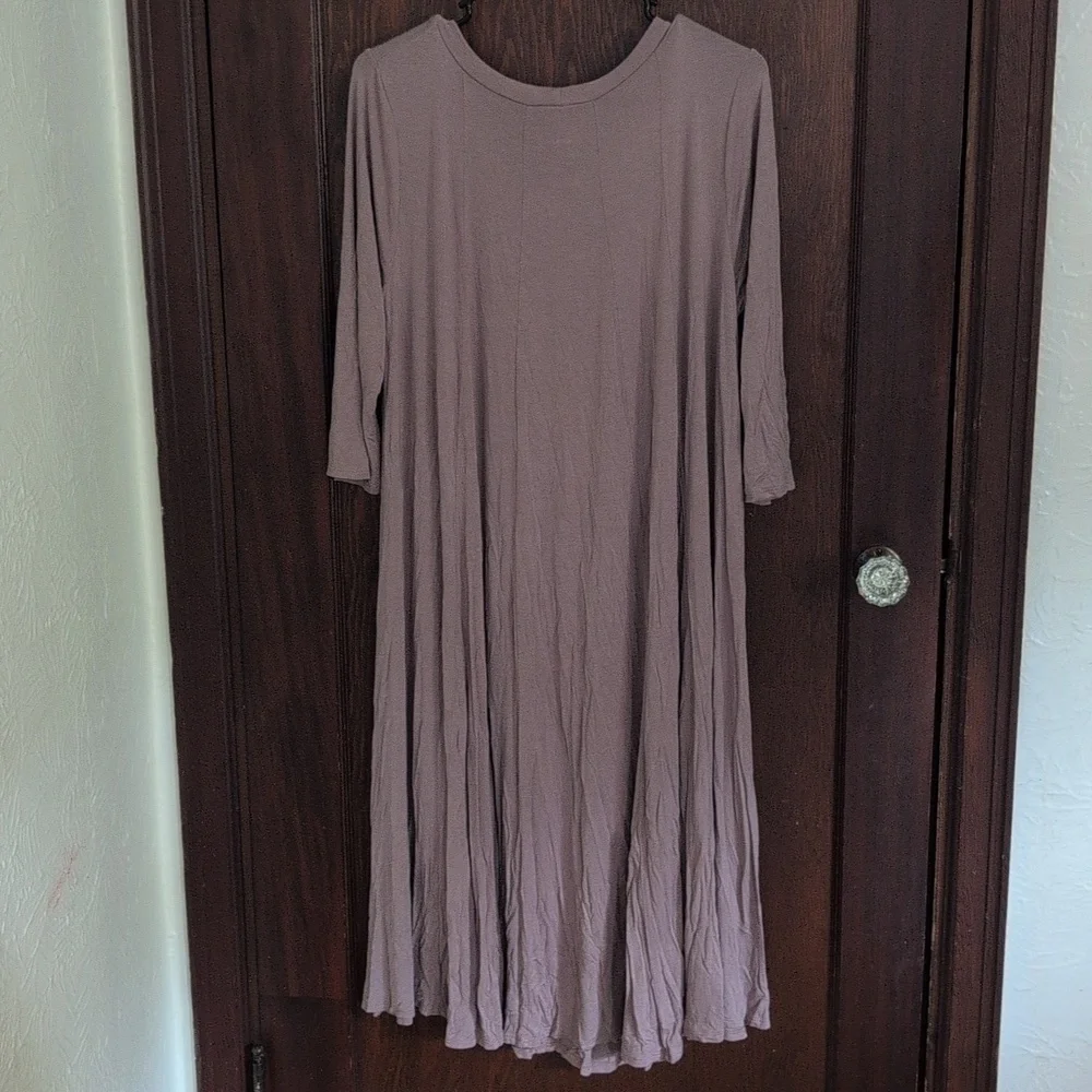 Pastel By Vivienne Brown Short Sleeve Flowy T-shirt Dress Size 3X